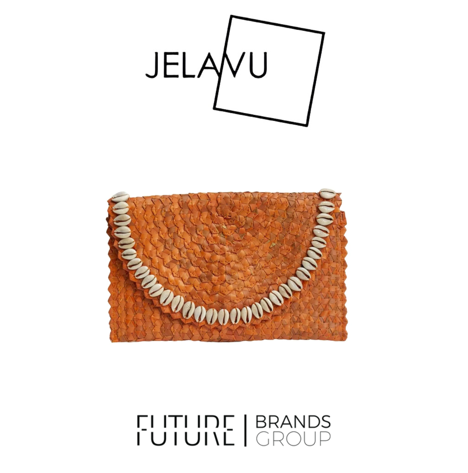 Pandegelang Raffia Seashell Clutch in Orange – Future Brands Group