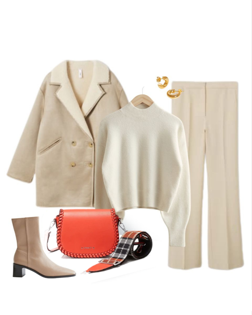 Monochromatic outfit with Bentley Crossbody Bag by Oryany - Future Brands Group