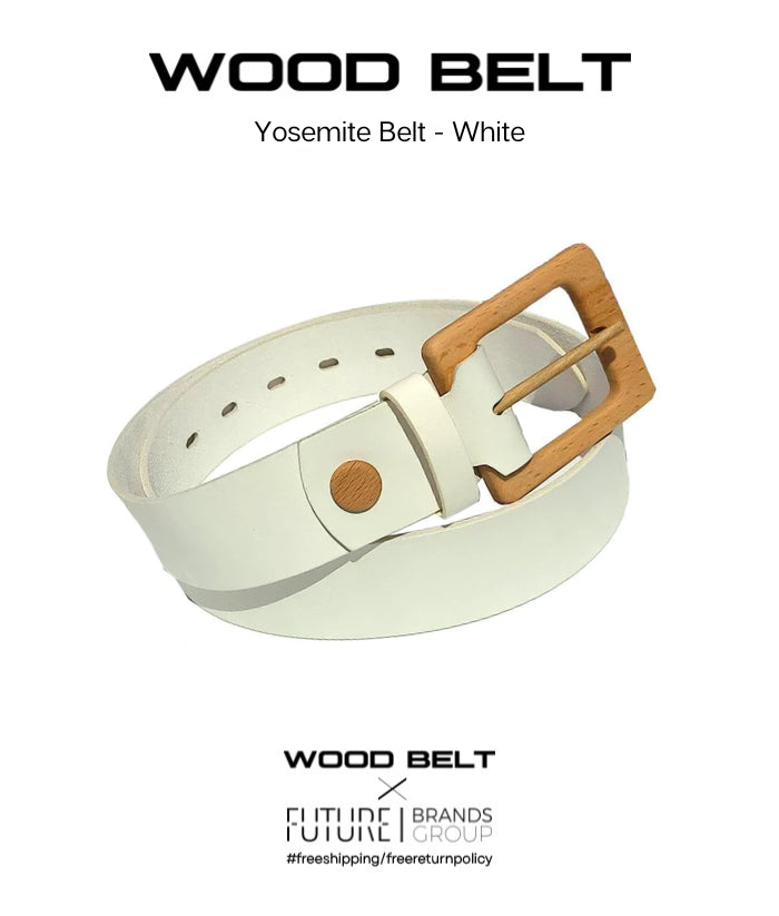 yosemite belt white by wood belt from future brands group
