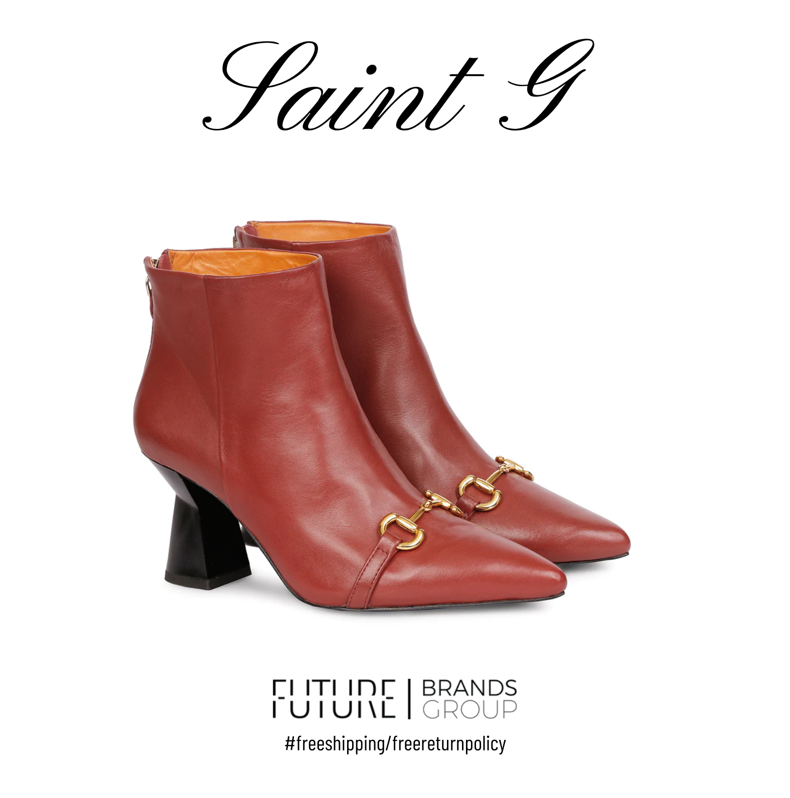 Ashley Rusty Leather Ankle Boots | Saint G | Future Brands Group