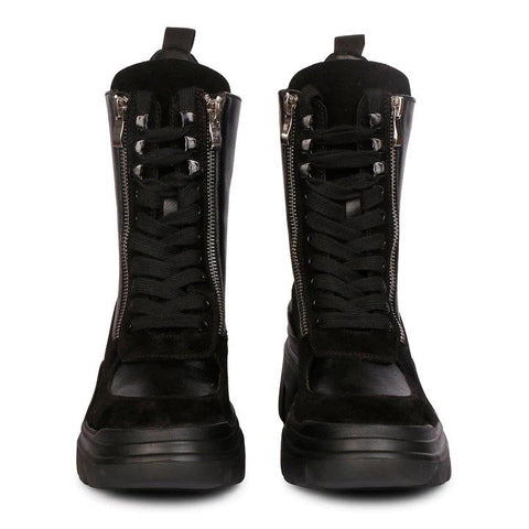 Kendall Black Leather Boots Saint G