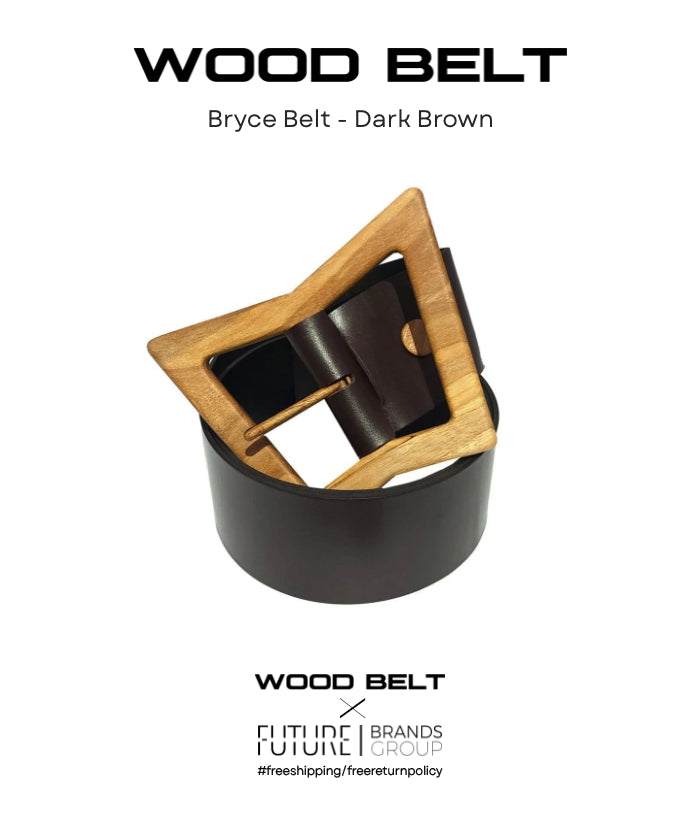 Bryce Belt Dark Brown by Wood Belt from Future Brands Group
