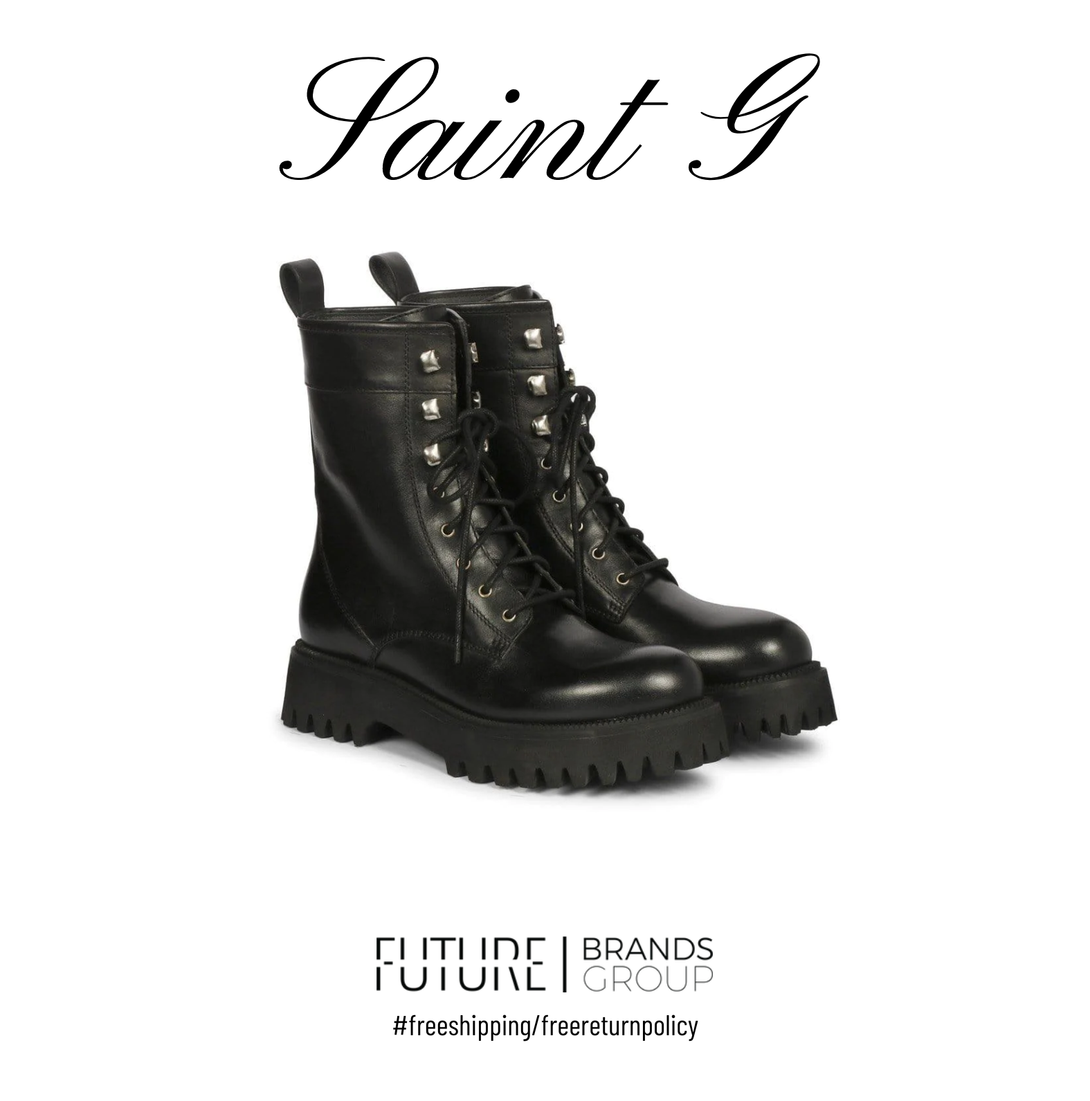 Anastasia Black Lace Up Boots – Future Brands Group