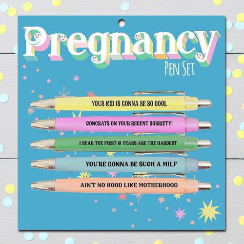 Teachers Funny Pen Set on Gift Card, Set of 5