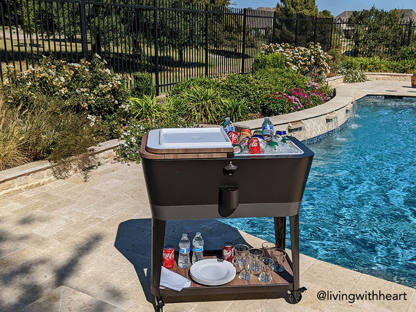 patio cooler cart