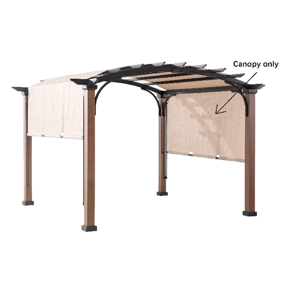 SUNJOY Tan Replacement Canopy For Woodgrain Pergola A106004800/A106000902/A106005900 Sold At Lowes/Rona/SunNest