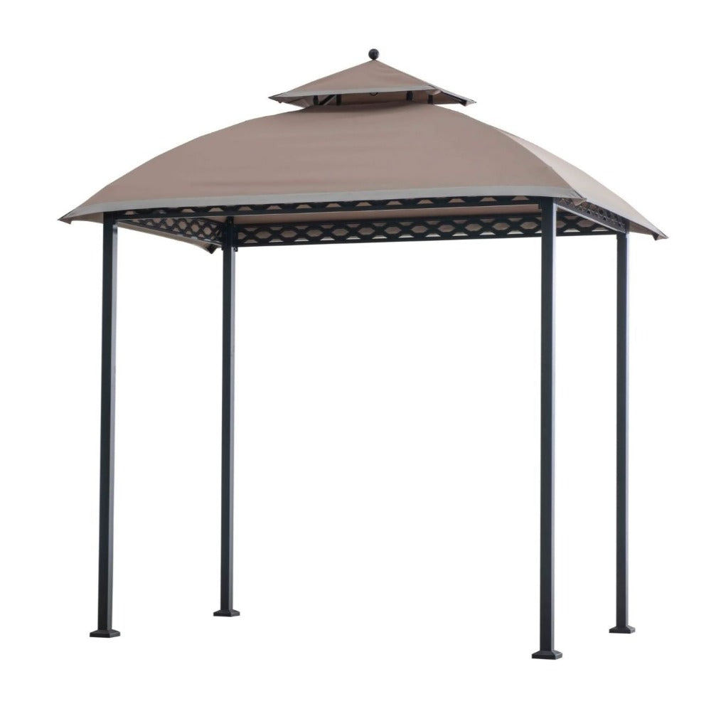 Sunjoy Khaki+Dark Brown Replacement Canopy For Pinehurst Small Space Gazebo (5X8 Ft) L-GG093PST-B Sold At BigLots