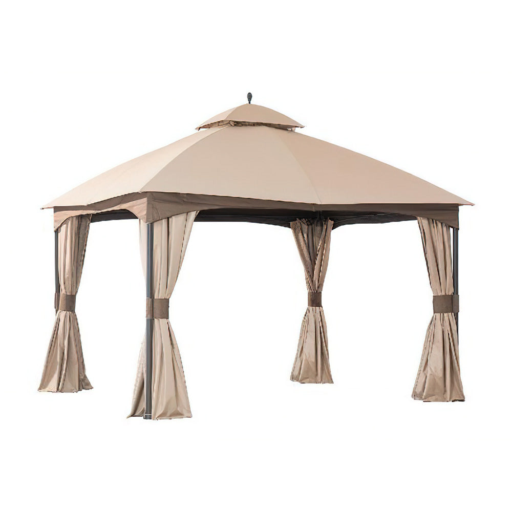 Sunjoy Sesame+Light Brown Replacement Canopy For Turnberry Domed Soft Top Gazebo (10X12 Ft) A101004500 Sold At Home Depot