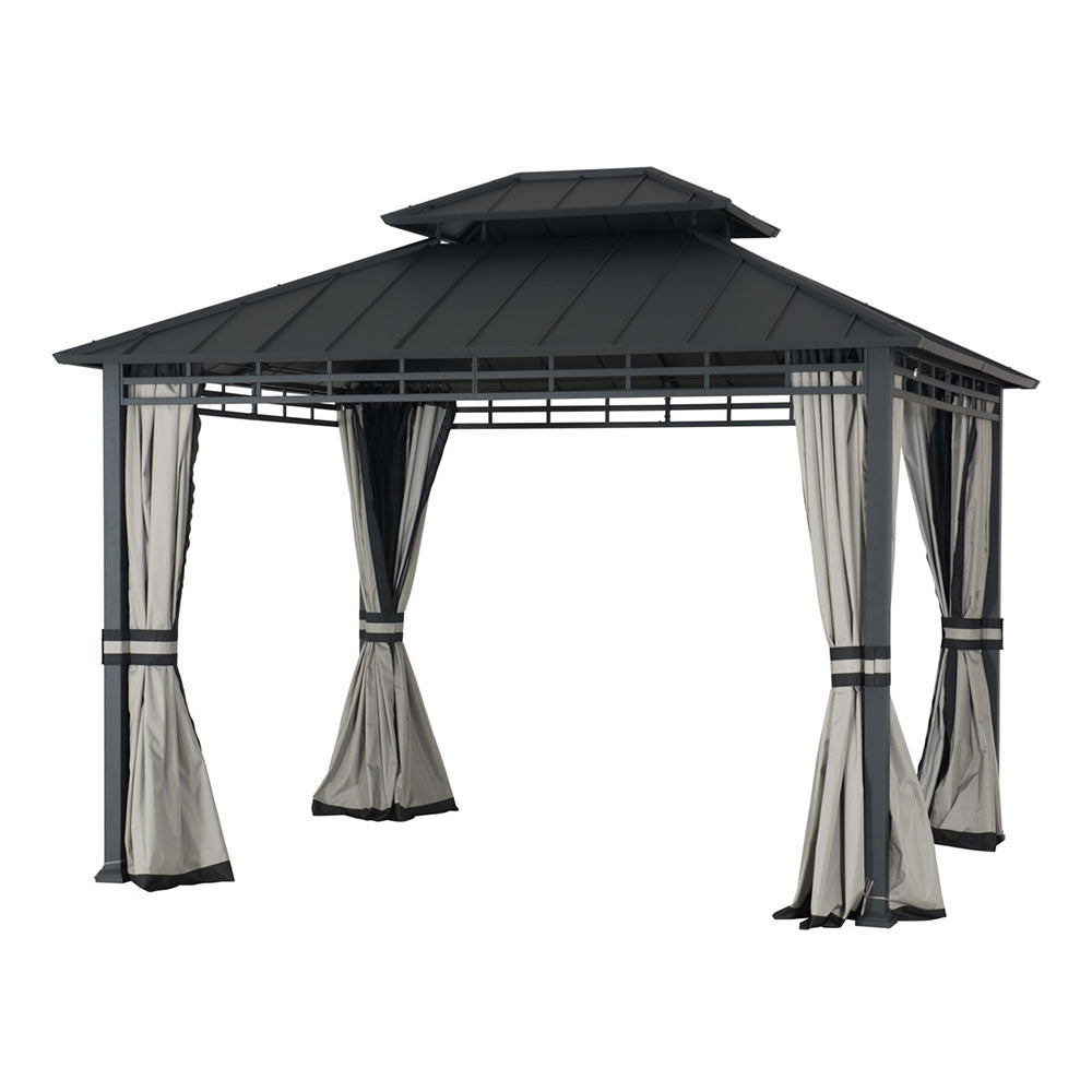 Sunjoy Grey Replacement Curtain For Grand Teton Hard Top Gazebo (10X12 Ft) A102015301 Sold At Big Lots US