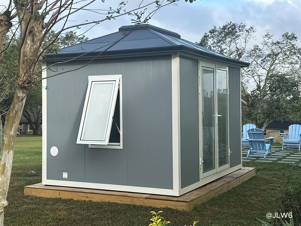 10x12.6 Backyard Office Shed with Floors, Windows, and Lockable