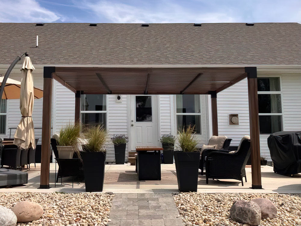 10x12 Modern Metal Pergola Kit