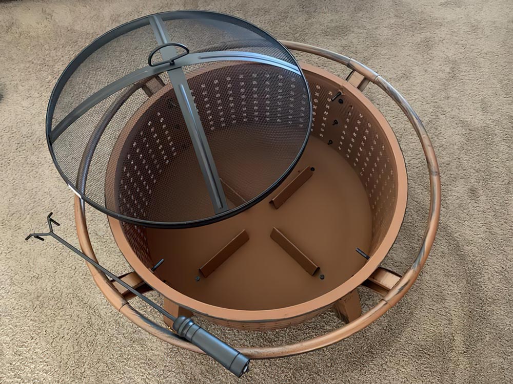 Copper Steel Holiday Fire Pit
