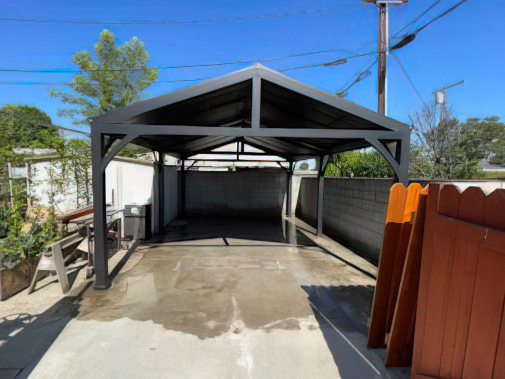 20x14 Steel Carport Sturdy Gazebo with 2 Ceiling Hooks