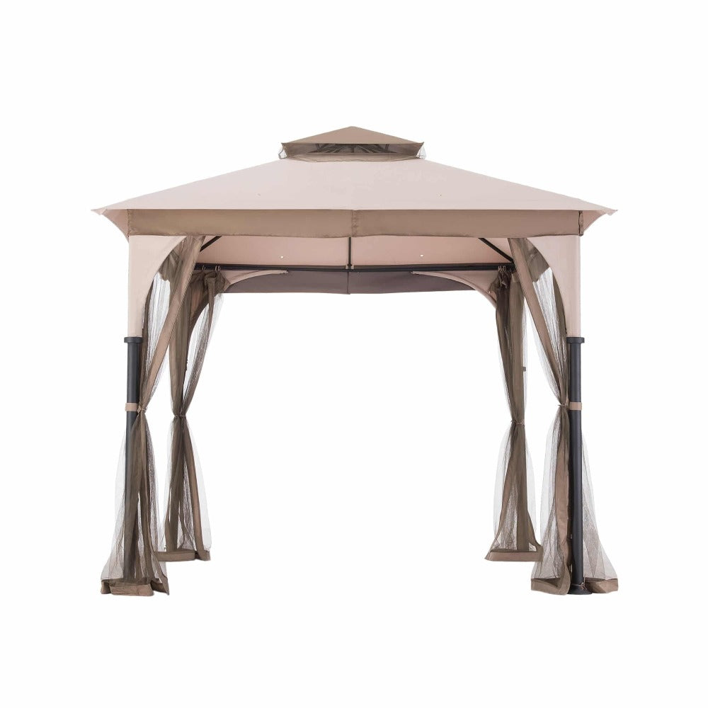 Sunjoy Sesame+Ginger Snap+Capulet Olive Replacement Canopy For Bardine Gazebo (9X9 Ft) L-GZ375PST Sold At Rona/Target