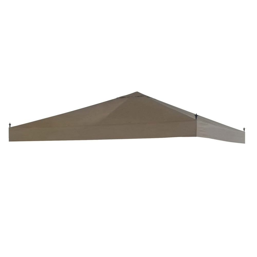 Sunjoy Khaki+Dark Brown Replacement Canopy For Sutton Gazebo (10X10 Ft) L-GZ494PST-E Sold At Canadian Tire