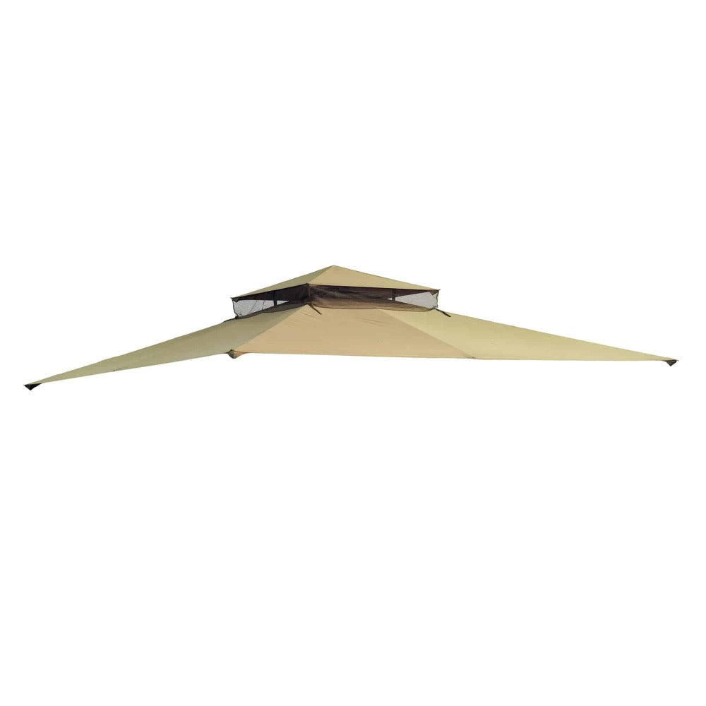 Sunjoy Khaki+Capulet Olive Replacement Canopy For Bamboo Gazebo (10X10 Ft) L-GZ136PST-8/8B Sold At Big Lots & OSJ