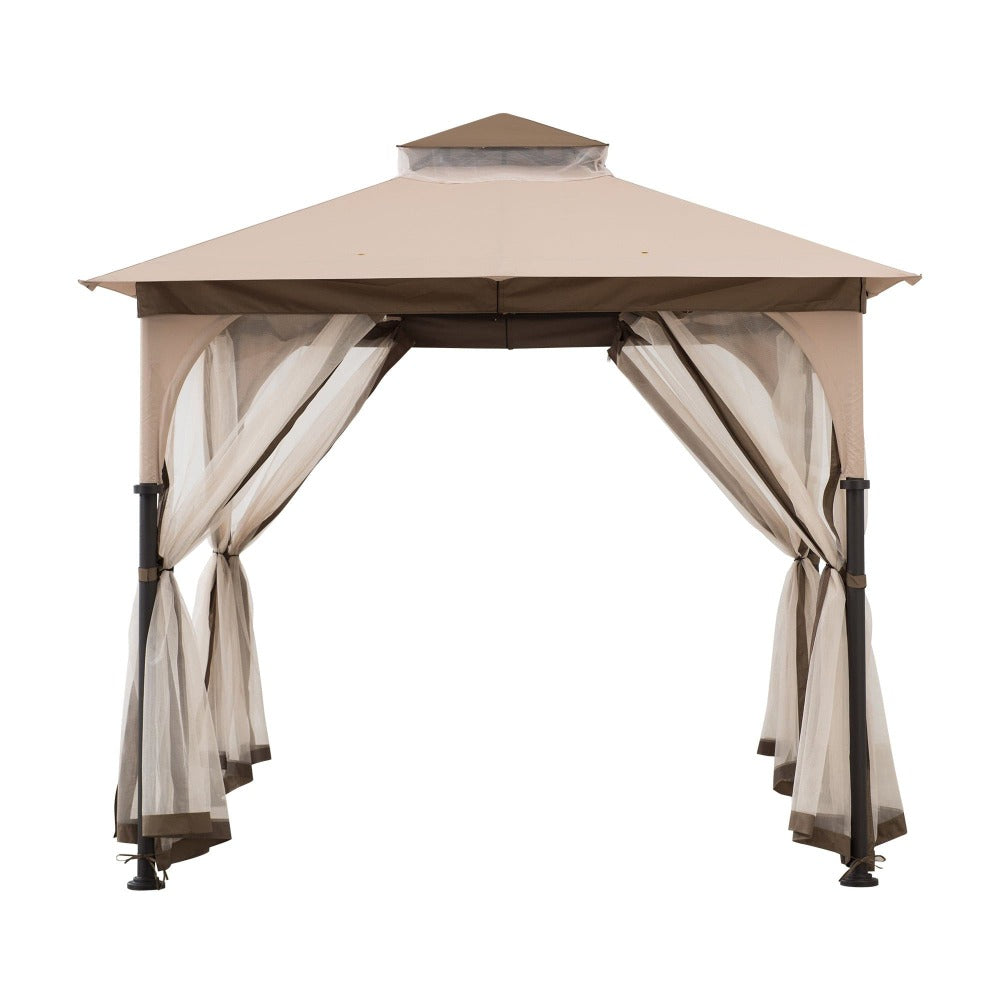 Sunjoy Beige+Light Brown Replacement Canopy For Column Gazebo (9.5x9.5 FT)  A101011110 Sold At SunNest