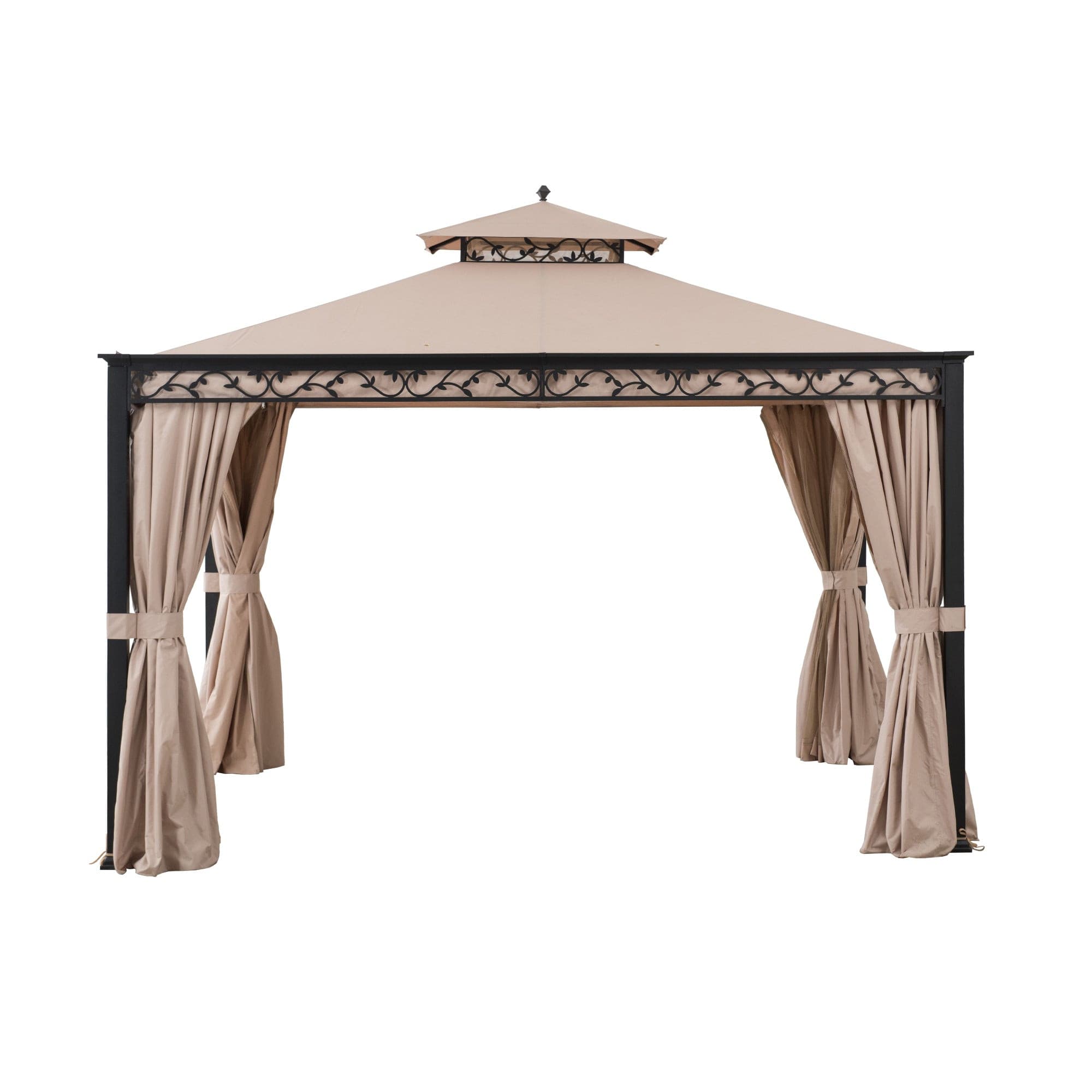 Sunjoy Khaki Replacement Curtain For Bewkes Softtop Gazebo (10X12 Ft) A101003202 Sold At SunNest