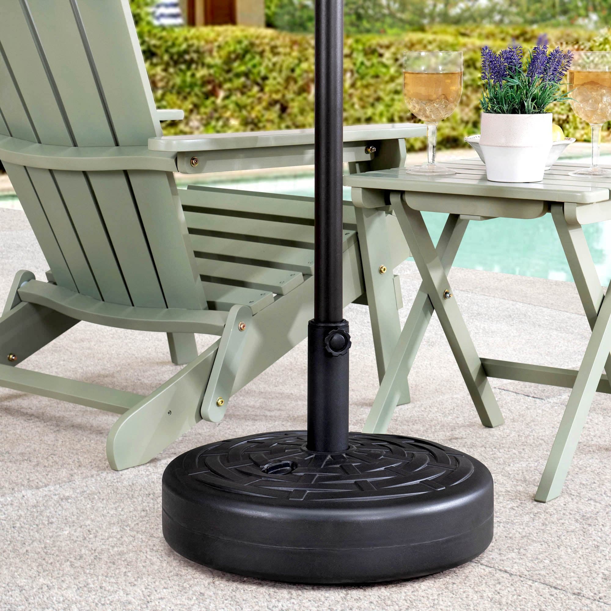 Sunjoy Universal Black Water &amp; Sand Inject Weave Texture Patio Umbrella Base