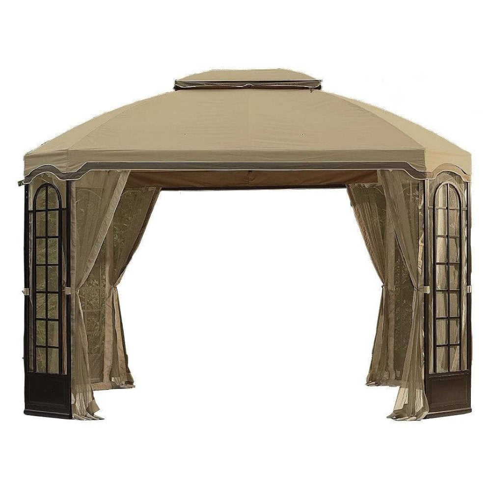 Sunjoy Sesame+Light Brown Replacement Canopy For Terrace Gazebo (10X12 Ft) L-GZ454PST-C Sold At Sears&amp;Kmart