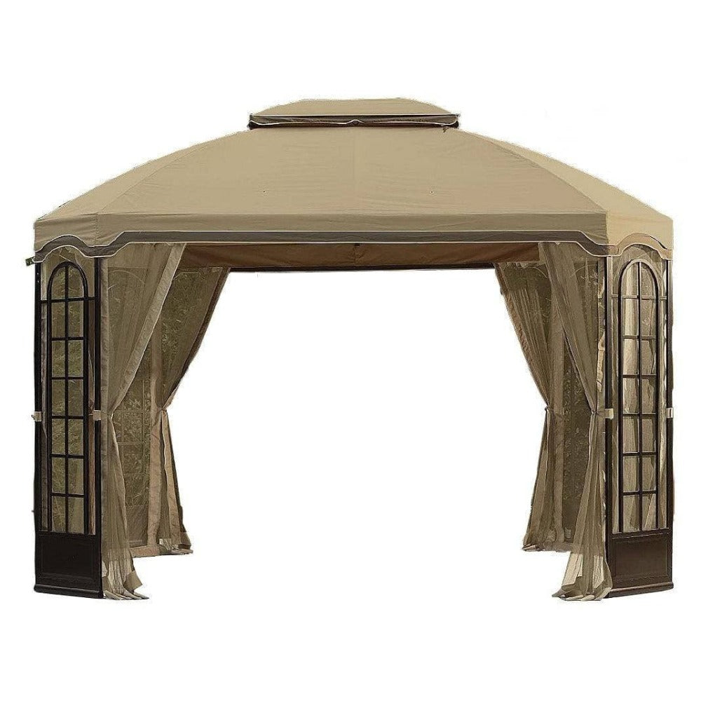 Sunjoy Sesame+Light Brown Replacement Canopy For Terrace Gazebo (10X12 Ft) L-GZ454PST-C Sold At Sears&Kmart