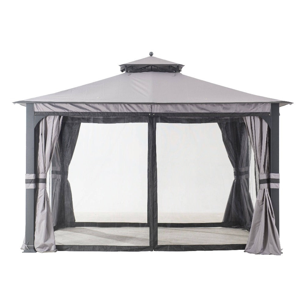 Sunjoy Black Replacement Mosquito Netting For Soft Top Gazebo (10X12 Ft) L-GZ1140PST-G Sold At Lowe&#039;s