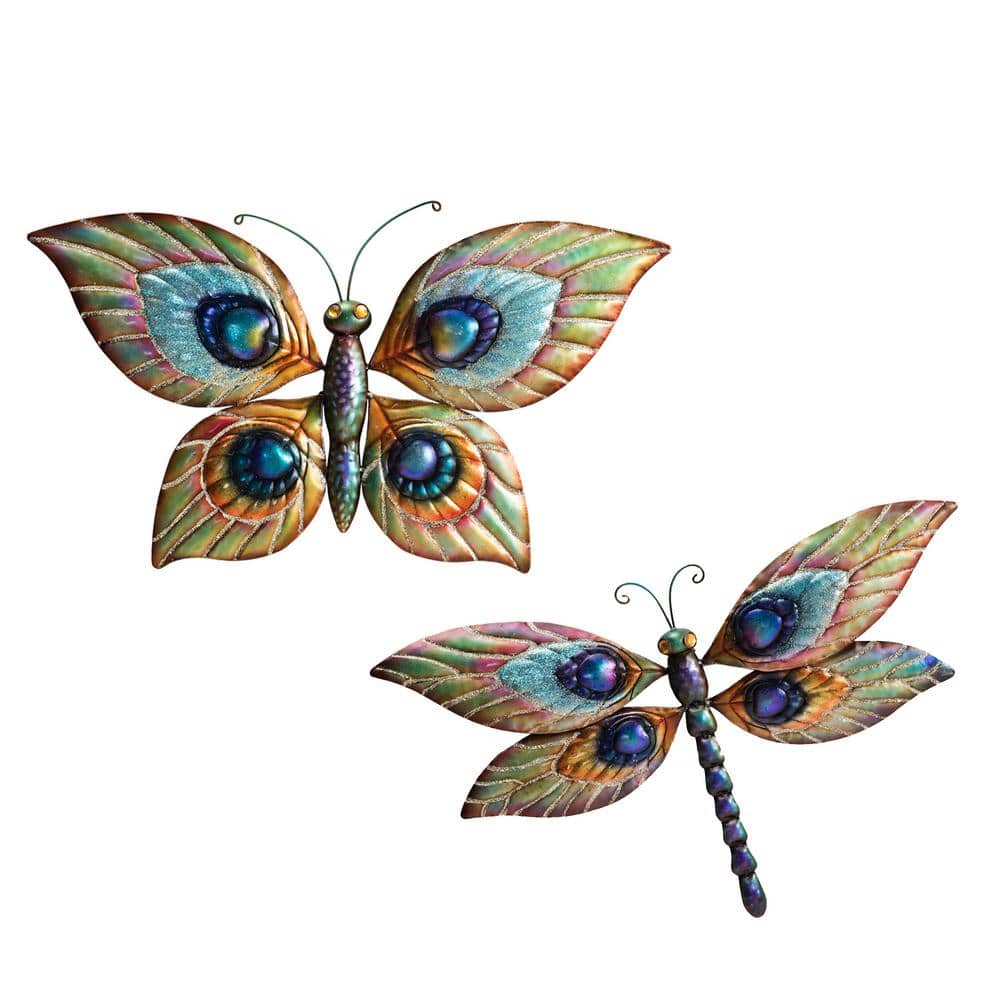 Sunjoy Decorative Butterfly and Dragonfly Wall Art