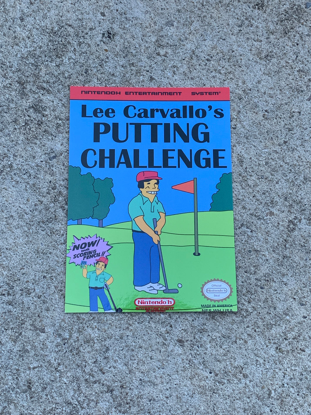Lee Carvallo's Putting Challenge print – The Globex Corporation