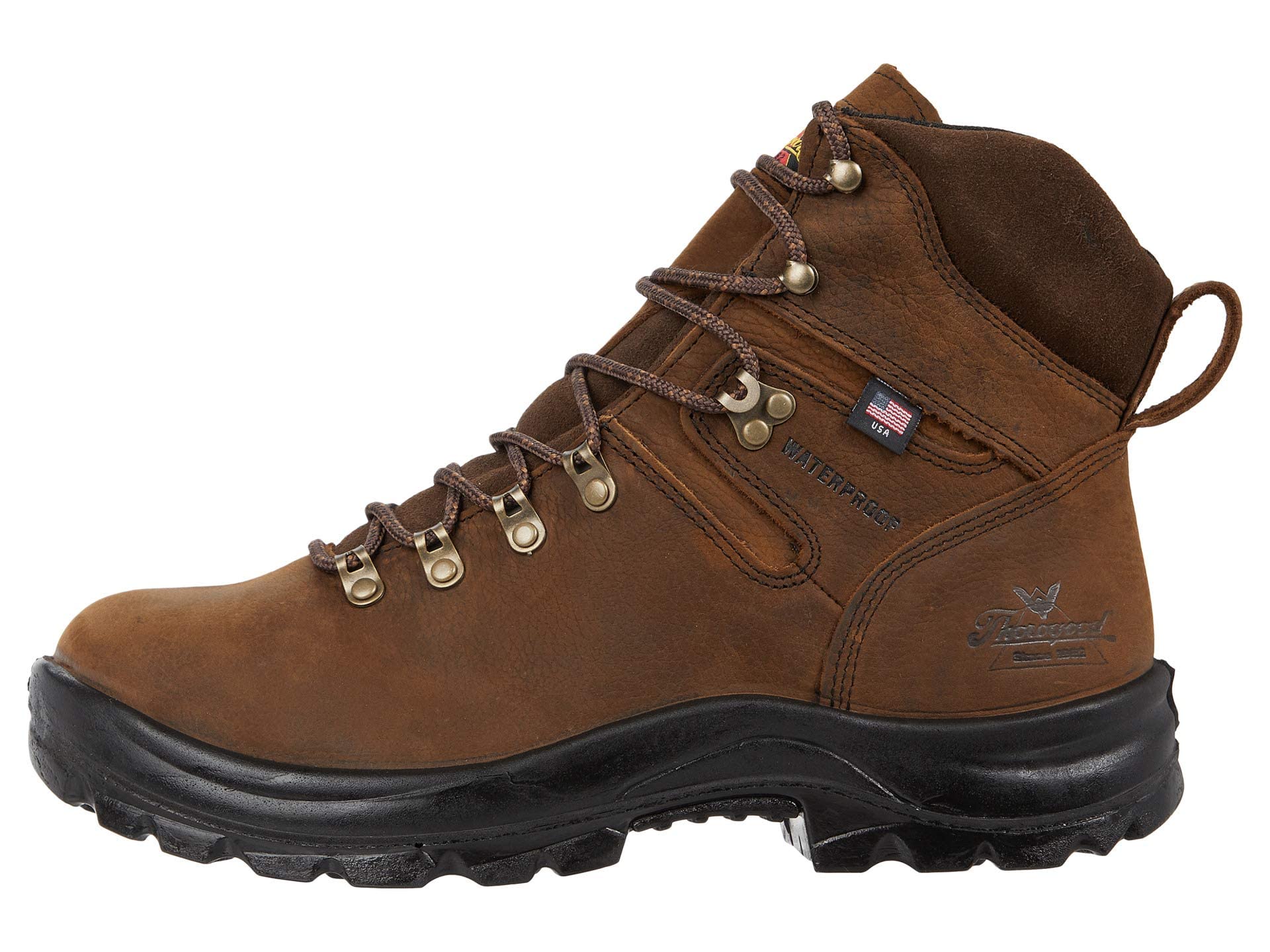 Thorogood Men's 6" Waterproof American Union Series Brown Round Toe Work Boot - Boots Etc product image