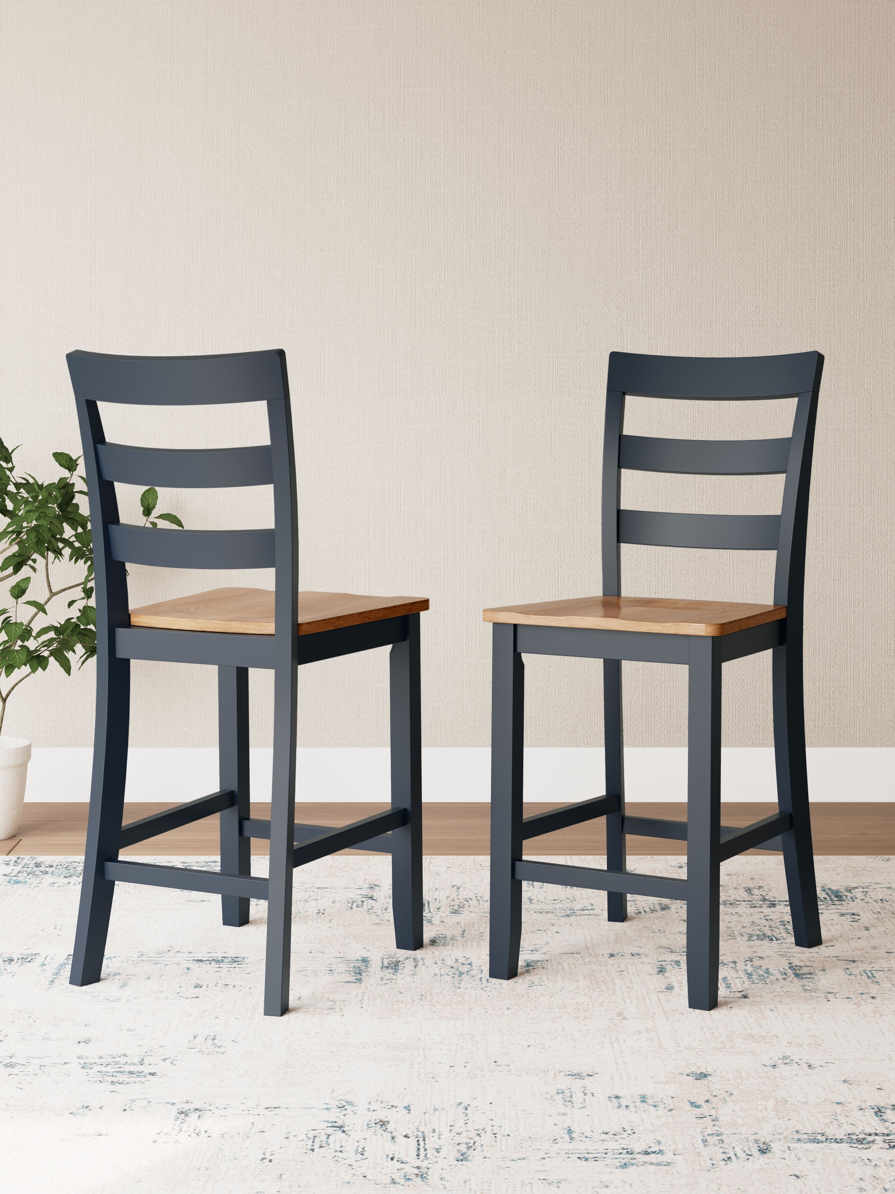 Gesthaven's Set of 2 Stylish Barstools