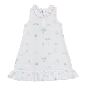 Happy Birthday Print Nightgown (2T) - Ellie B. Children's Boutique