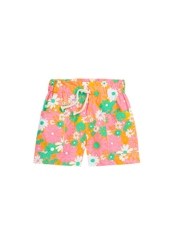 Patch Pocket Shorts-Retro Floral