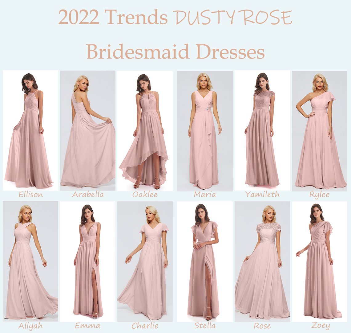 Dusty Rose Lace Bridesmaid Dresses