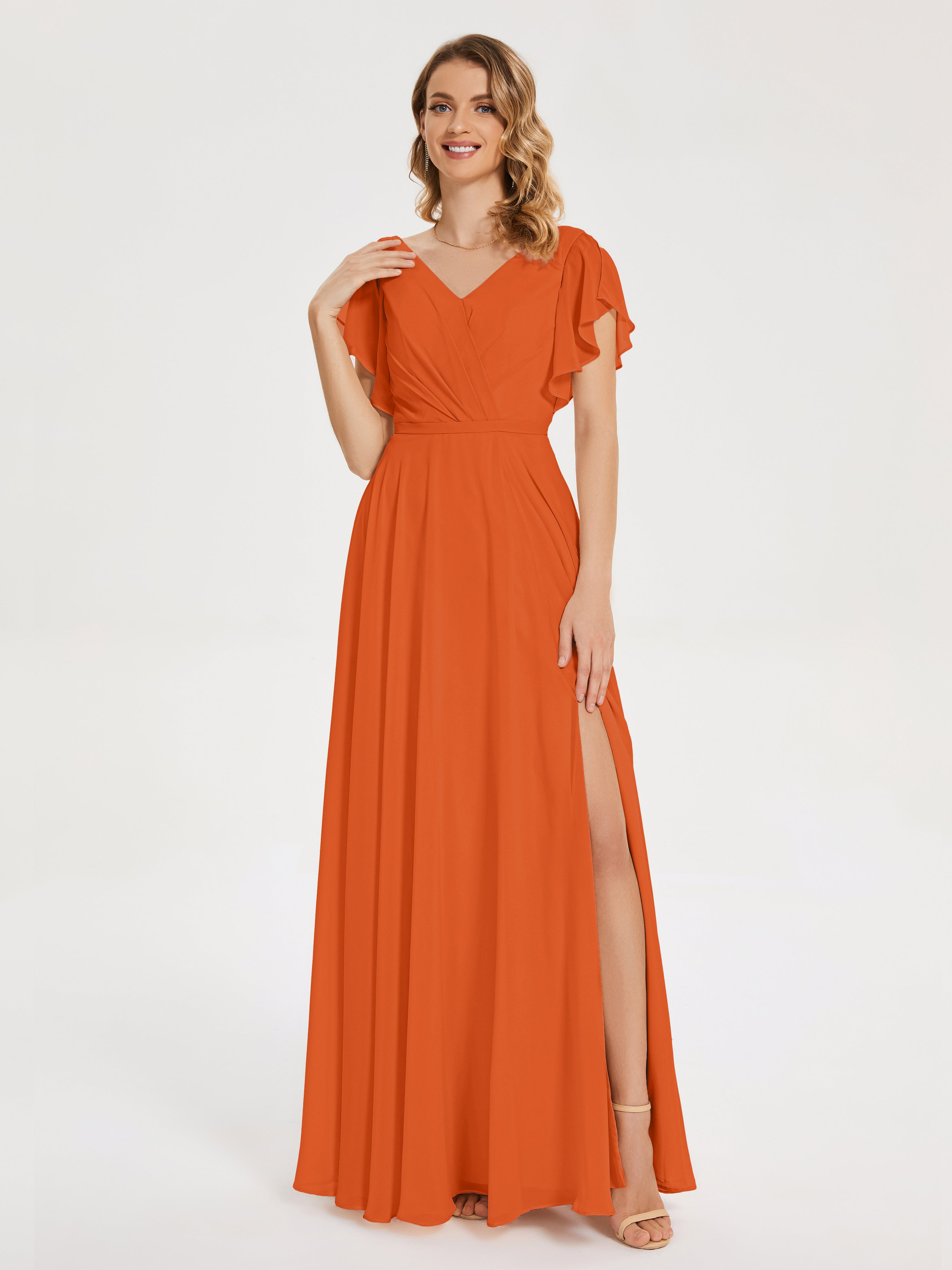 Burnt Orange Bridesmaid Dresses 2630