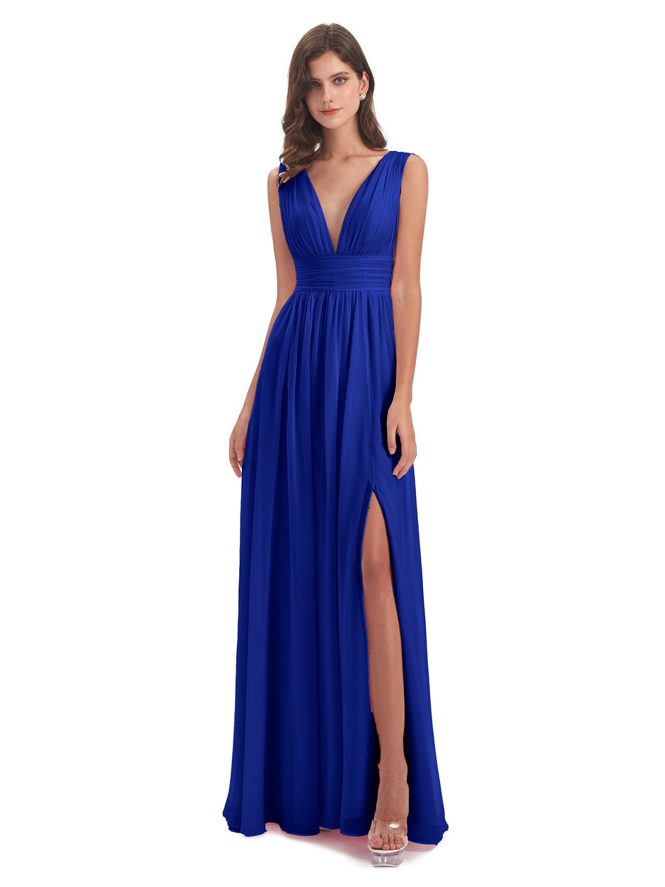 Under $100 High-level Royal Blue Bridesmaid Dresses | Cicnia