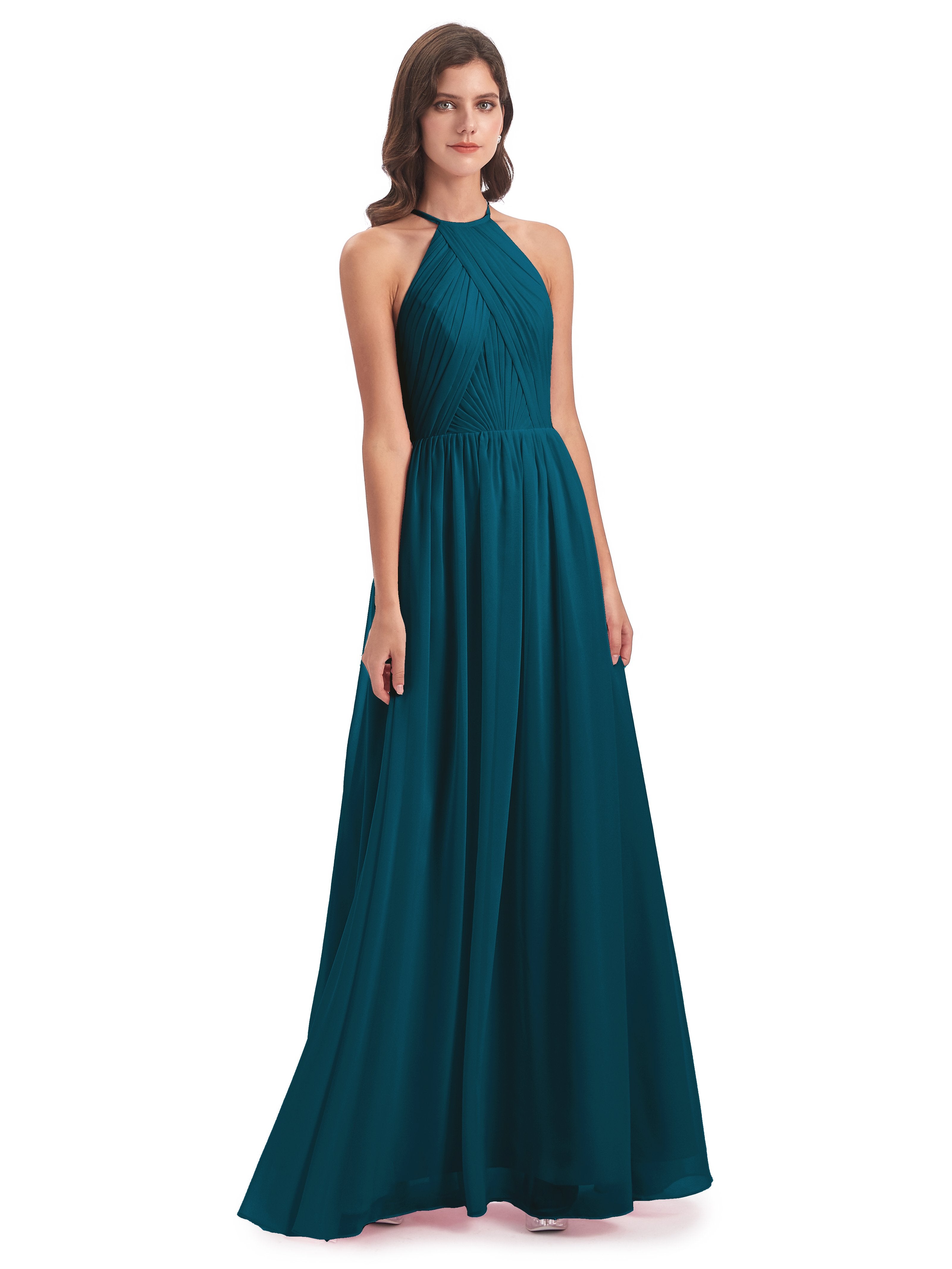 Under $100-Memorable Ink Blue Bridesmaid Dress | Cicinia