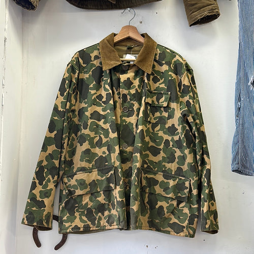 Vintage 60s Rattlers Brand Duck Camo Hunter Overshirt Jacket Made