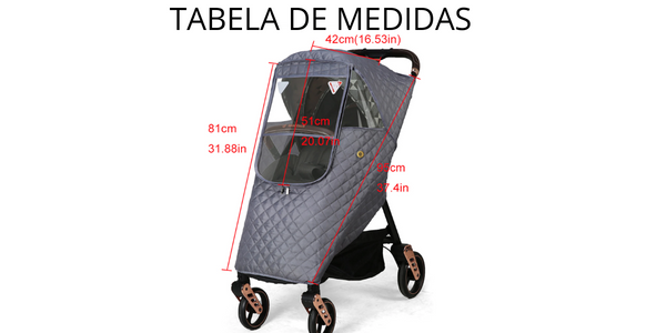 Capa de Chuva Universal para Carrinhos de Bebê