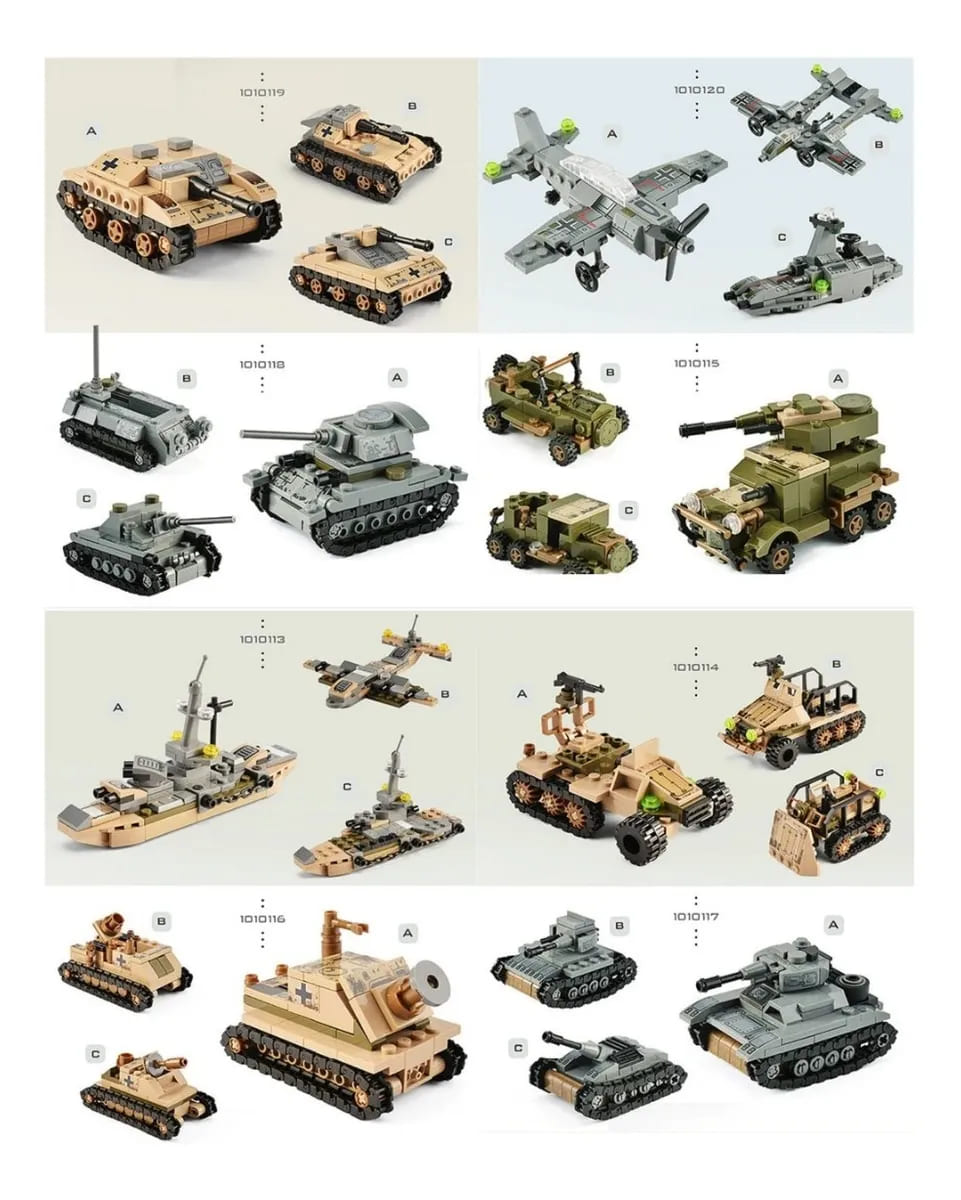 Blocos De Montar +1000 Peças Infantil Brinquedo Estilo Lego High-Tech Military