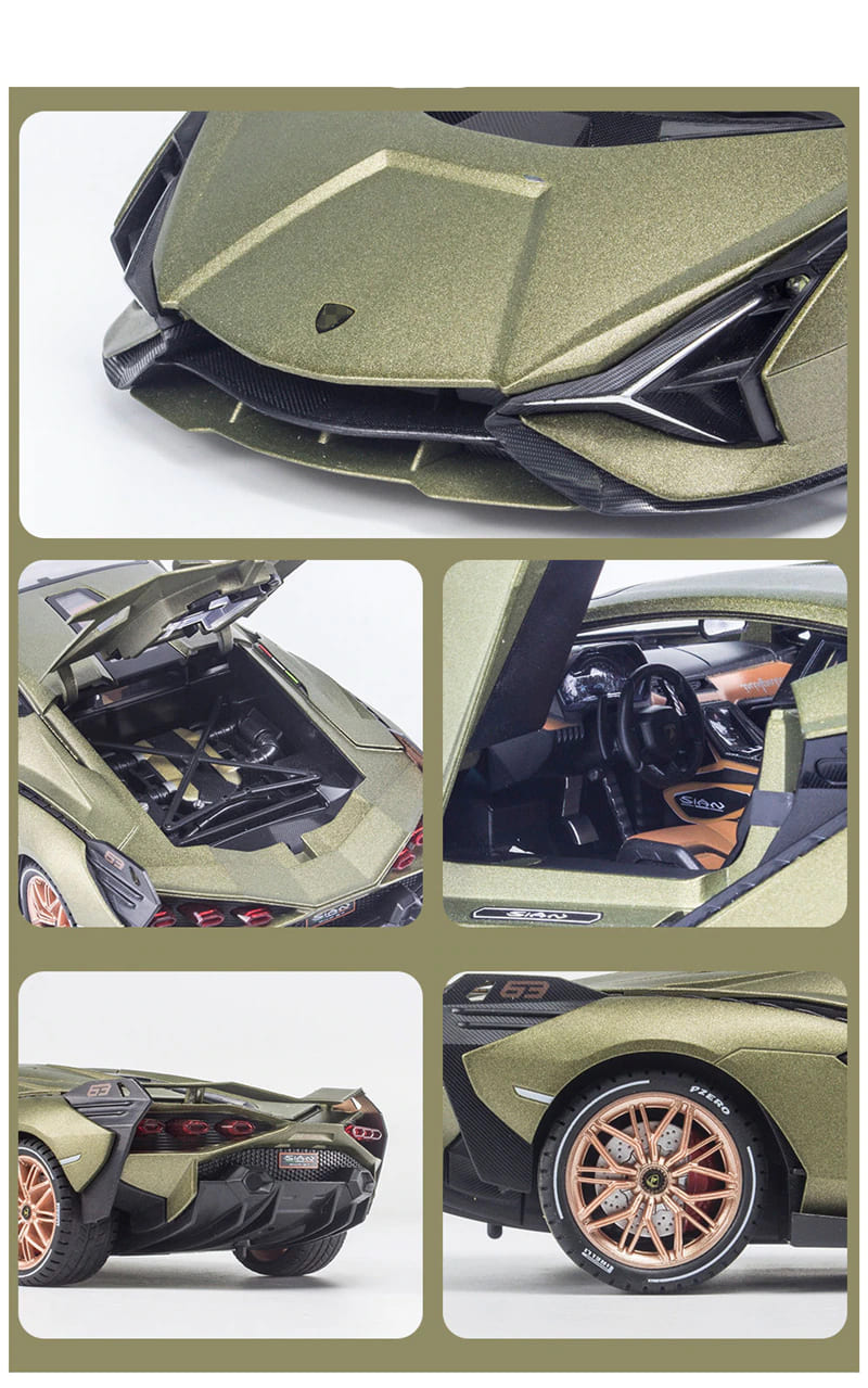 Miniatura Lamborghini Carrinho de Colecionador Sian FKP 37 1:18 Burago