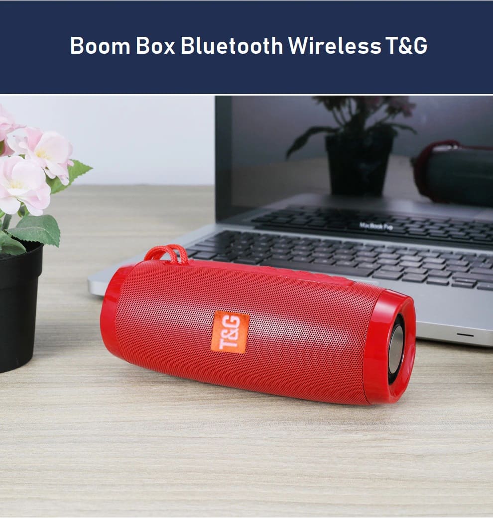 Caixa de Som Boombox Bluetooth Sem Fio Subwoofer Rádio FM T&G