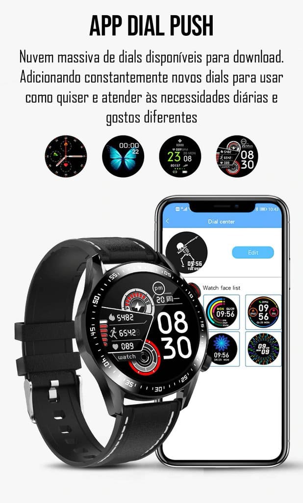 Smartwatch Bluetooth Android IOS E1-2 Sports Fitness Tracker