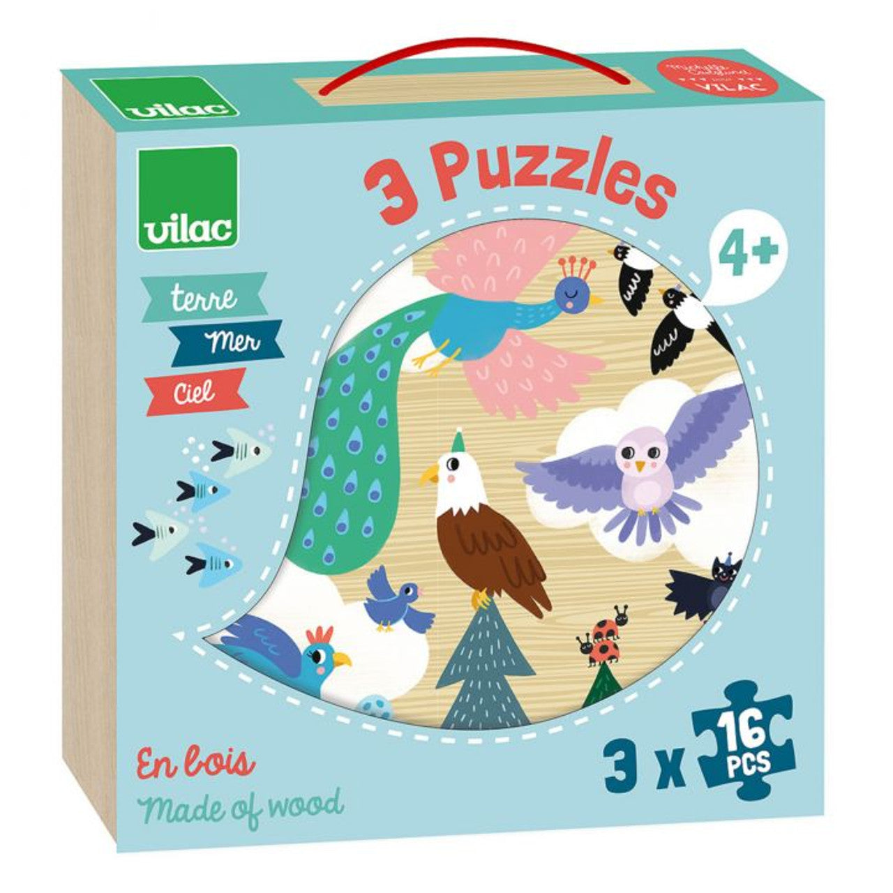 Djeco Puzzle Gallery Miss Birdy 350 piece – Two Kids and A Dog