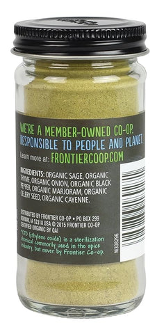 Frontier Co-Op Organic Seasoning ingredients