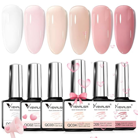 Organic Nude Pink Gel Nail Polish Set