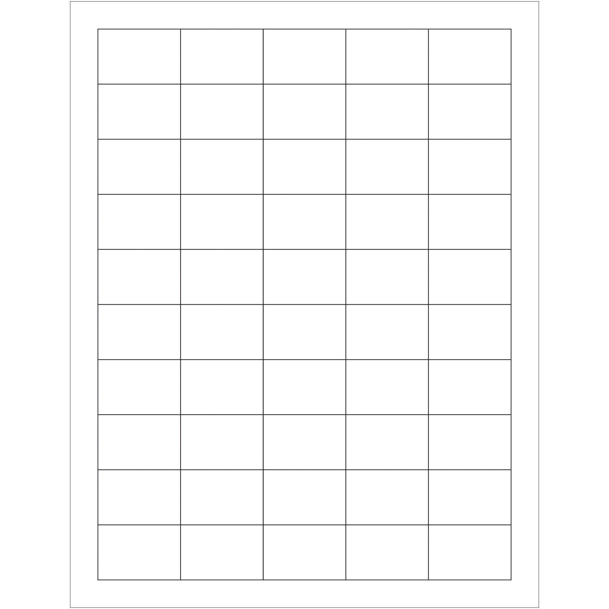 1 1/2 x 1" Glossy White Rectangle Laser Labels