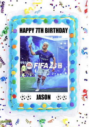 PERSONALISED FIFA 23 PS4 Cake Toppers, Customised TV, Birthday Cake  Toppers