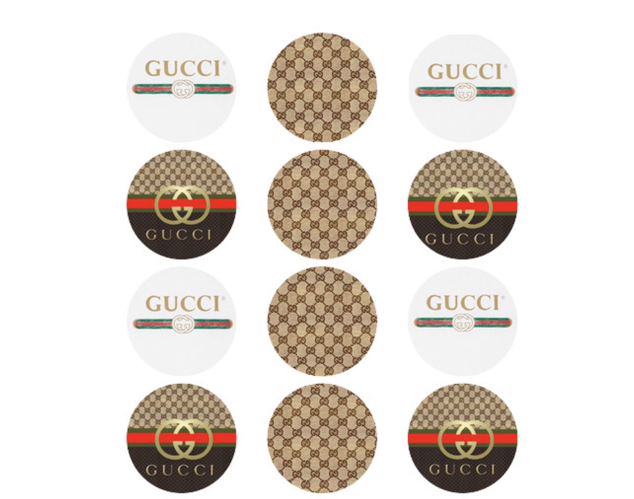 Arriba 53+ imagen gucci cupcake toppers