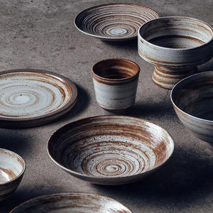Handmade Pottery Dinnerware Set for Eight Hand Thrown Stoneware Pottery  Dinnerware Set
