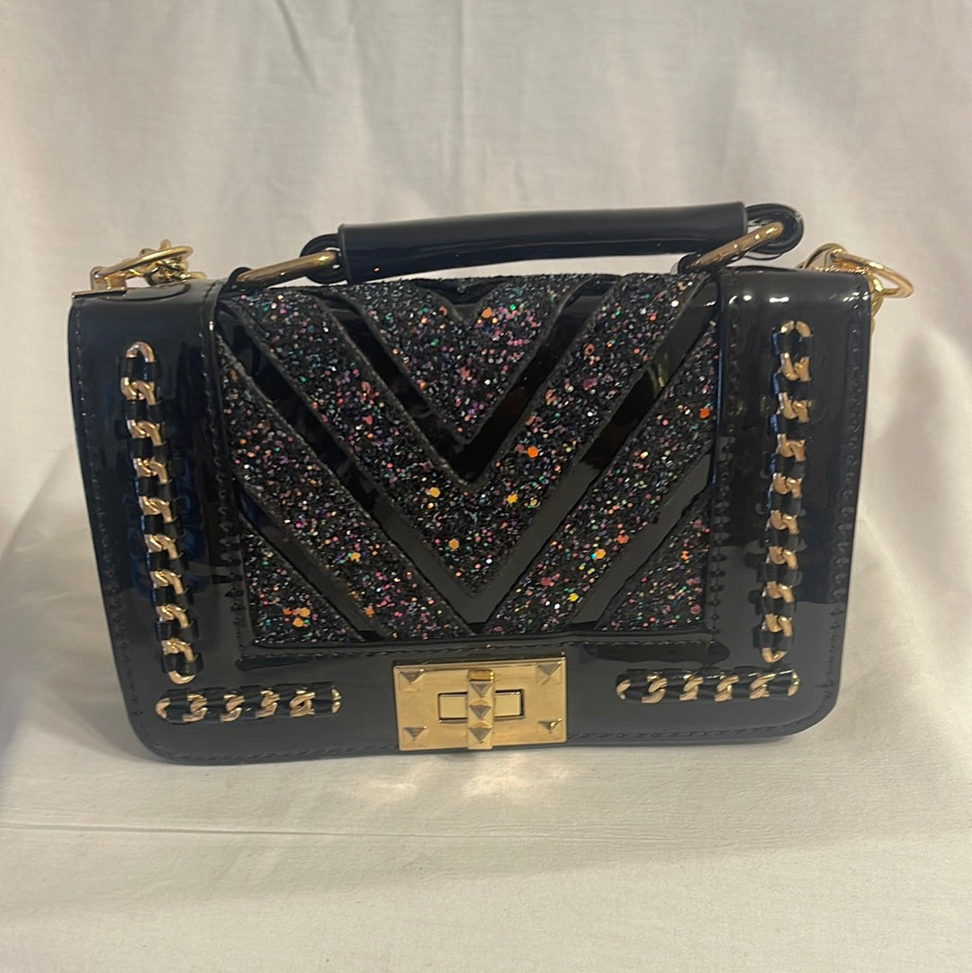 Sparkle Black Chain Bag